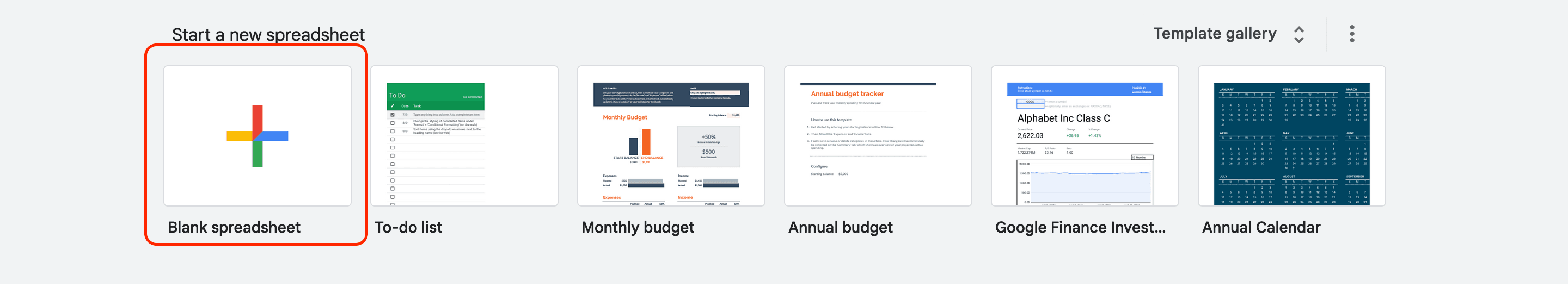 Open Google Sheets Blank Workbook